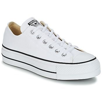 Chuck Taylor All Star Lift Clean Ox Core Canvas  women's Shoes (Trainers) in White