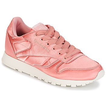 CLASSIC LEATHER SATIN  women's Shoes (Trainers) in Pink