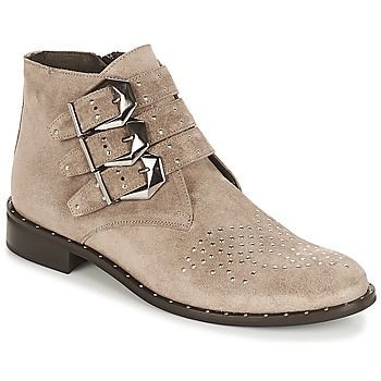 ELUCY  women's Mid Boots in Beige. Sizes available:6.5