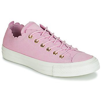 CHUCK TAYLOR ALL STAR FRILLY THRILLS SUEDE OX  women's Shoes (Trainers) in Pink