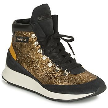 MONTECARLO  women's Shoes (High-top Trainers) in Gold