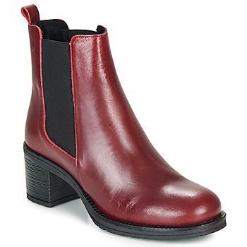 LOUE  women's Low Ankle Boots in Red