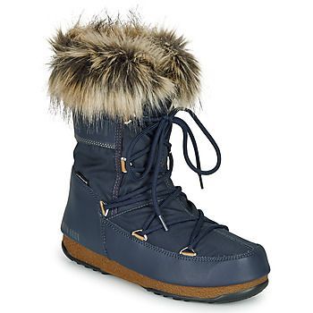 MOON BOOT MONACO LOW WP 2  women's Snow boots in Blue. Sizes available:2.5