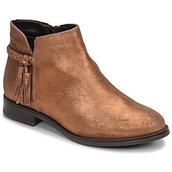 MILOU  women's Mid Boots in Gold. Sizes available:3.5,7.5