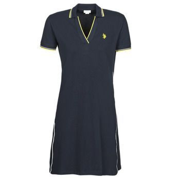 AUDREY DRESS POLO SS  women's Dress in Blue. Sizes available:S