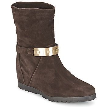 VELOUR PEPE  women's Low Ankle Boots in Brown