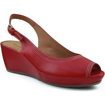 wedge shoe with comfortable and l  women's Sandals in Red