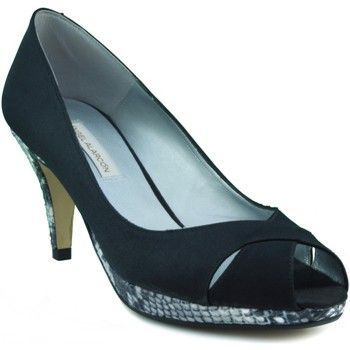 satin heel shoe party  women's Court Shoes in Black