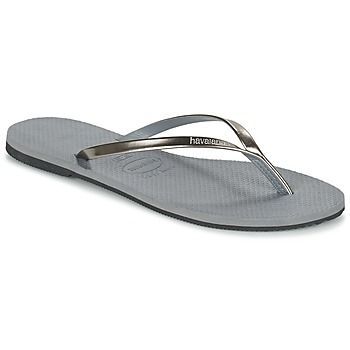 YOU METALLIC  women's Flip flops / Sandals (Shoes) in Grey