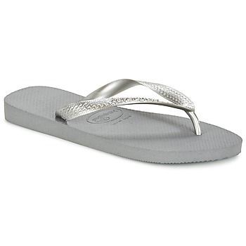 TOP METALLIC  women's Flip flops / Sandals (Shoes) in Grey