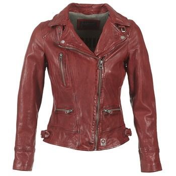 VIDEO  women's Leather jacket in Red