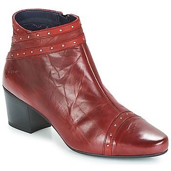 NIR  women's Low Ankle Boots in Red