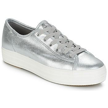 TRIPLE KICK METALLIC SUEDE  women's Shoes (Trainers) in Silver