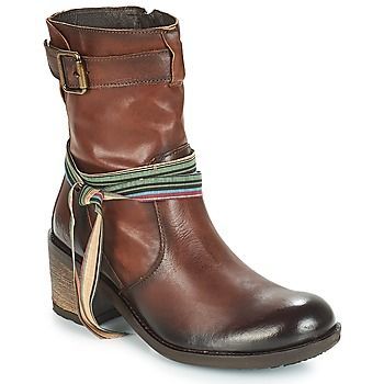 URRACO  women's Low Ankle Boots in Brown