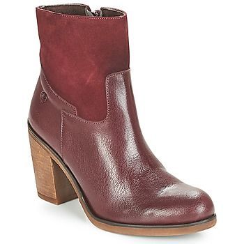 WASRAH  women's Low Ankle Boots in Red