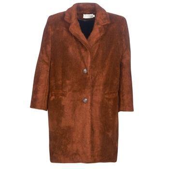 REVENTA  women's Coat in Brown