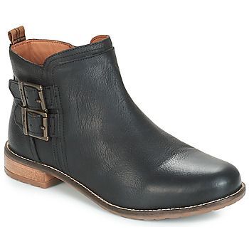 SARAH LOW BUCKLE  women's Low Ankle Boots in Black