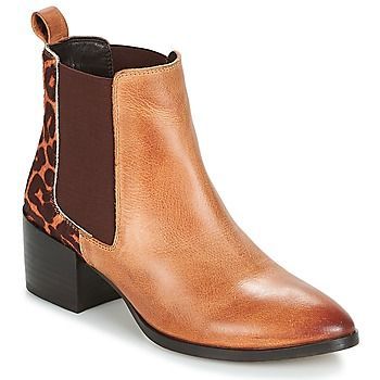 SAXMAN  women's Low Ankle Boots in Brown