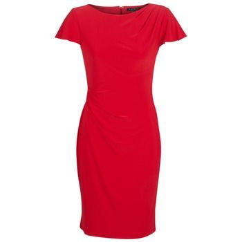 SHORT SLEEVE JERSEY DAY DRESS  women's Dress in Red