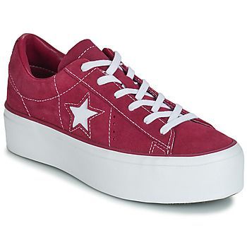 ONE STAR PLATFORM SUEDE OX  women's Shoes (Trainers) in Pink