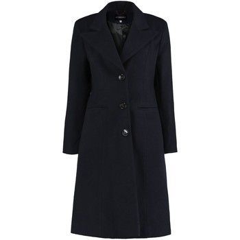 Winter Semi Fitted Wing Collar Coat  in Blue