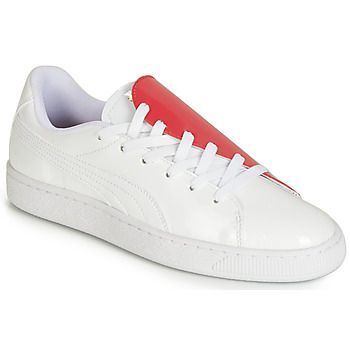 WN BASKET CRUSH.WH-HIBISCU  women's Shoes (Trainers) in White