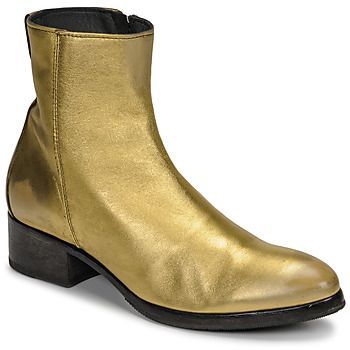 NJ ORO  women's Low Ankle Boots in Gold