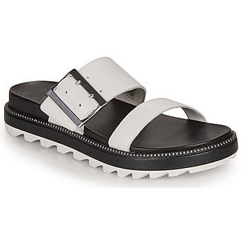 ROAMING BUCKLE SLIDE  women's Sandals in White. Sizes available:4,8
