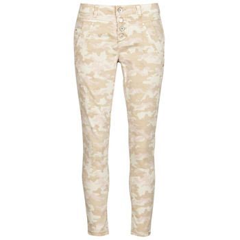 PENORA  women's Trousers in Beige. Sizes available:US 24