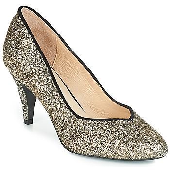 ANGELIE  women's Court Shoes in Gold. Sizes available:3.5