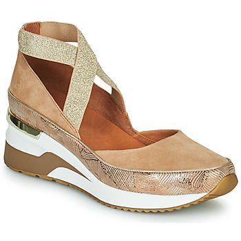 Volou  women's Shoes (High-top Trainers) in Beige