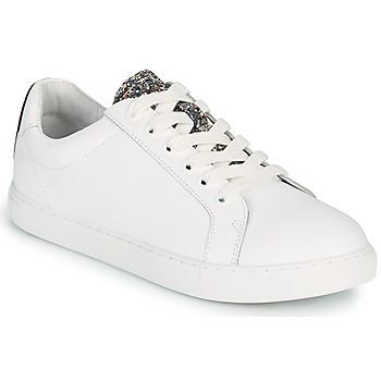 SIMONE GLITTER TONGUE  women's Shoes (Trainers) in White