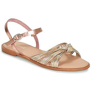 SOFIA  women's Sandals in Gold. Sizes available:3.5,6,6.5