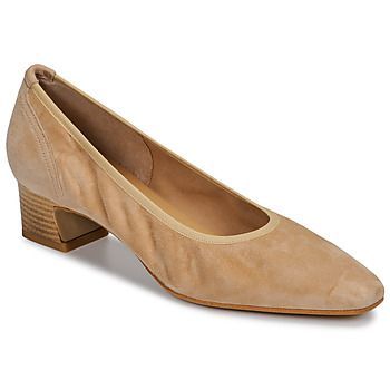11129-VELOURS-MISIA  women's Court Shoes in Beige. Sizes available:3.5,4,5,4.5,5.5,6