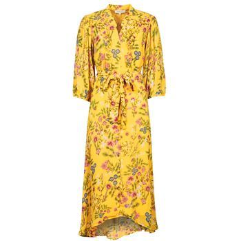 SEPIA  women's Long Dress in Yellow. Sizes available:S,M