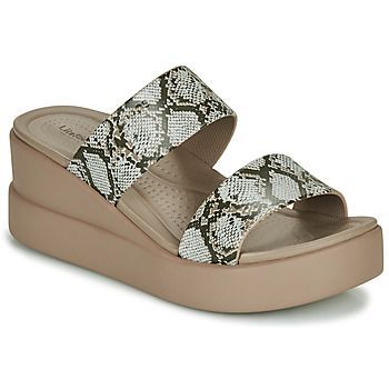 CROCS BROOKLYN MID WEDGE W  women's Sandals in Beige. Sizes available:9,8