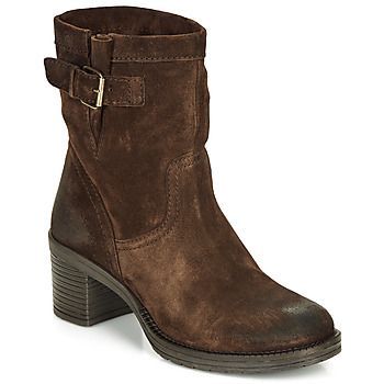 MANDARINE  women's Low Ankle Boots in Brown. Sizes available:4,5,7.5