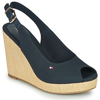 ICONIC ELENA SLING BACK WEDGE  women's Sandals in Blue. Sizes available:3.5,6,6.5,7