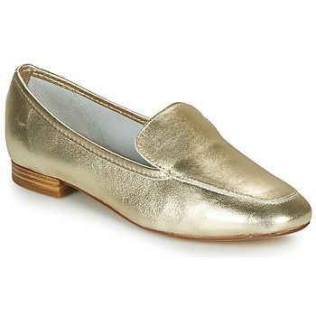 JAELLE  women's Loafers / Casual Shoes in Gold. Sizes available:4,5,6,6.5,7.5
