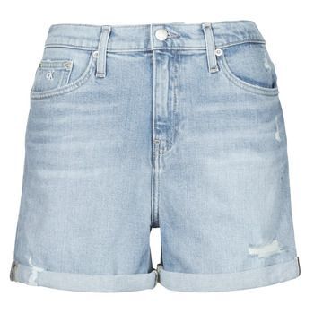 MOM SHORT  women's Shorts in Blue. Sizes available:US 28,US 27,US 26