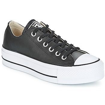 CHUCK TAYLOR ALL STAR LIFT CLEAN OX LEATHER  women's Shoes (Trainers) in Black
