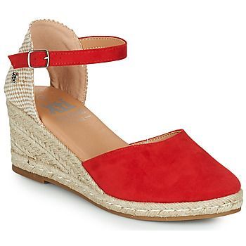 43588-RED  women's Espadrilles / Casual Shoes in Red