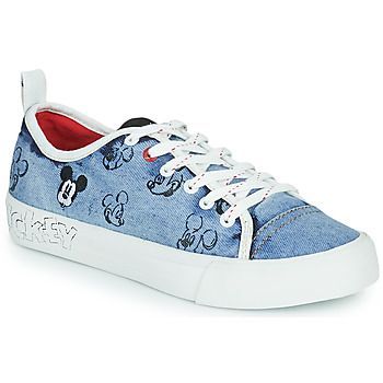 ALPHA MICKEY DENIM  women's Shoes (Trainers) in Blue