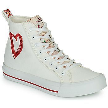BETA HEART  women's Shoes (High-top Trainers) in White