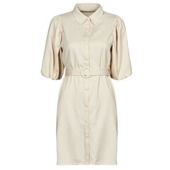 CELLA  women's Dress in Beige