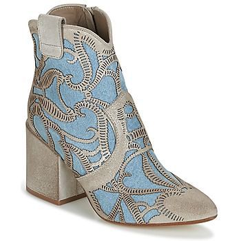 MOVIDA  women's Low Ankle Boots in Blue