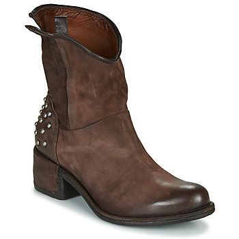 OPEA STUDS  women's Low Ankle Boots in Brown
