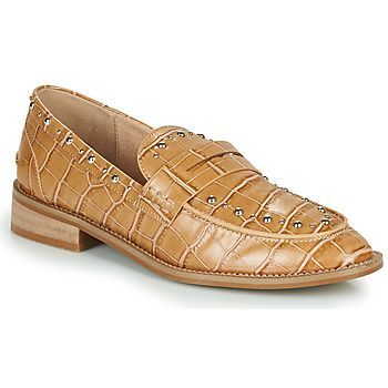 MOCASSINS EFFET CROCO À CLOUS  women's Loafers / Casual Shoes in Brown