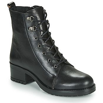 NAFFY  women's Low Ankle Boots in Black