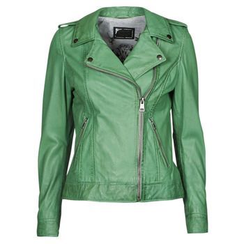 LISA 6  women's Leather jacket in Green